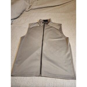 Sun Mountain Mens XL Gray Thermal Golf Vest Gleneagles Full Zip Mock Neck XL